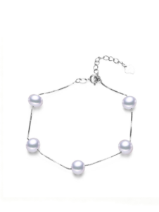 Armband med sötvattenspärlor - Vit